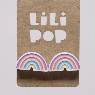 Boucles d'oreilles Lili POP- Arc en ciel